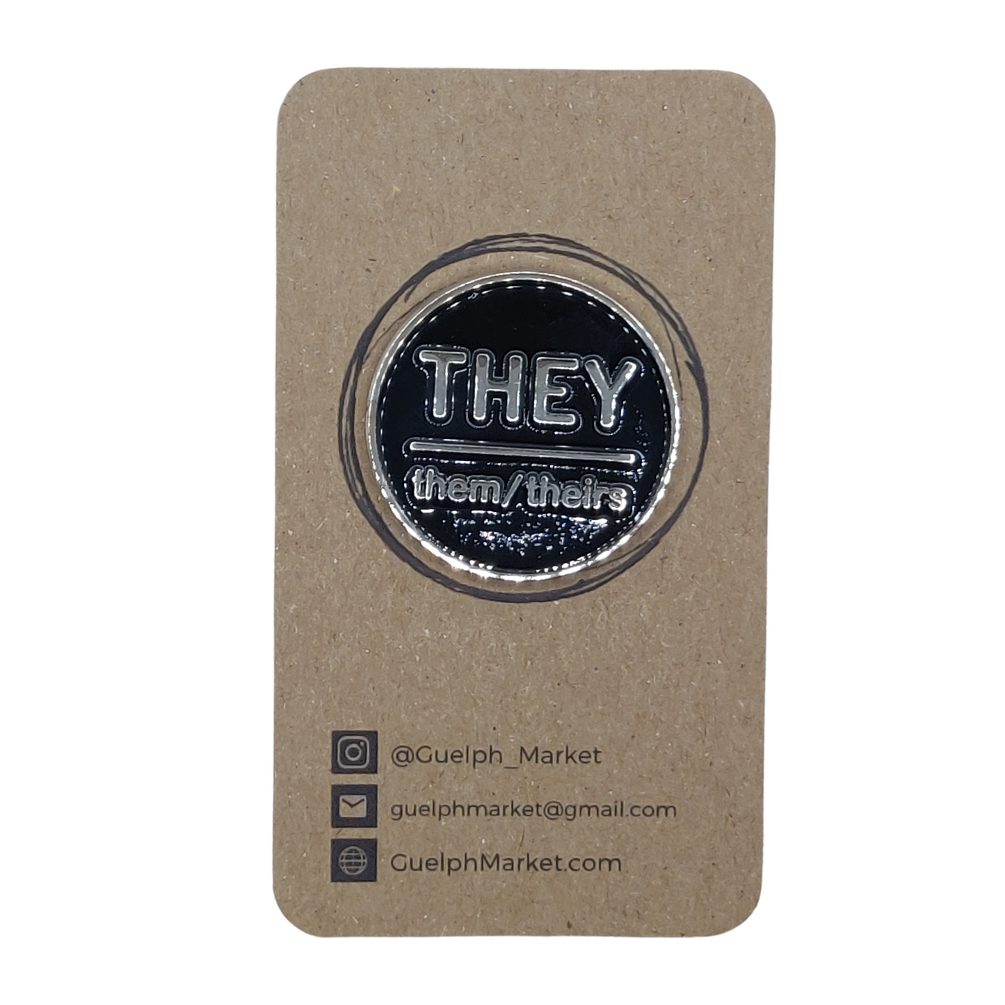 They Them Theirs Enamel Pronoun Pin