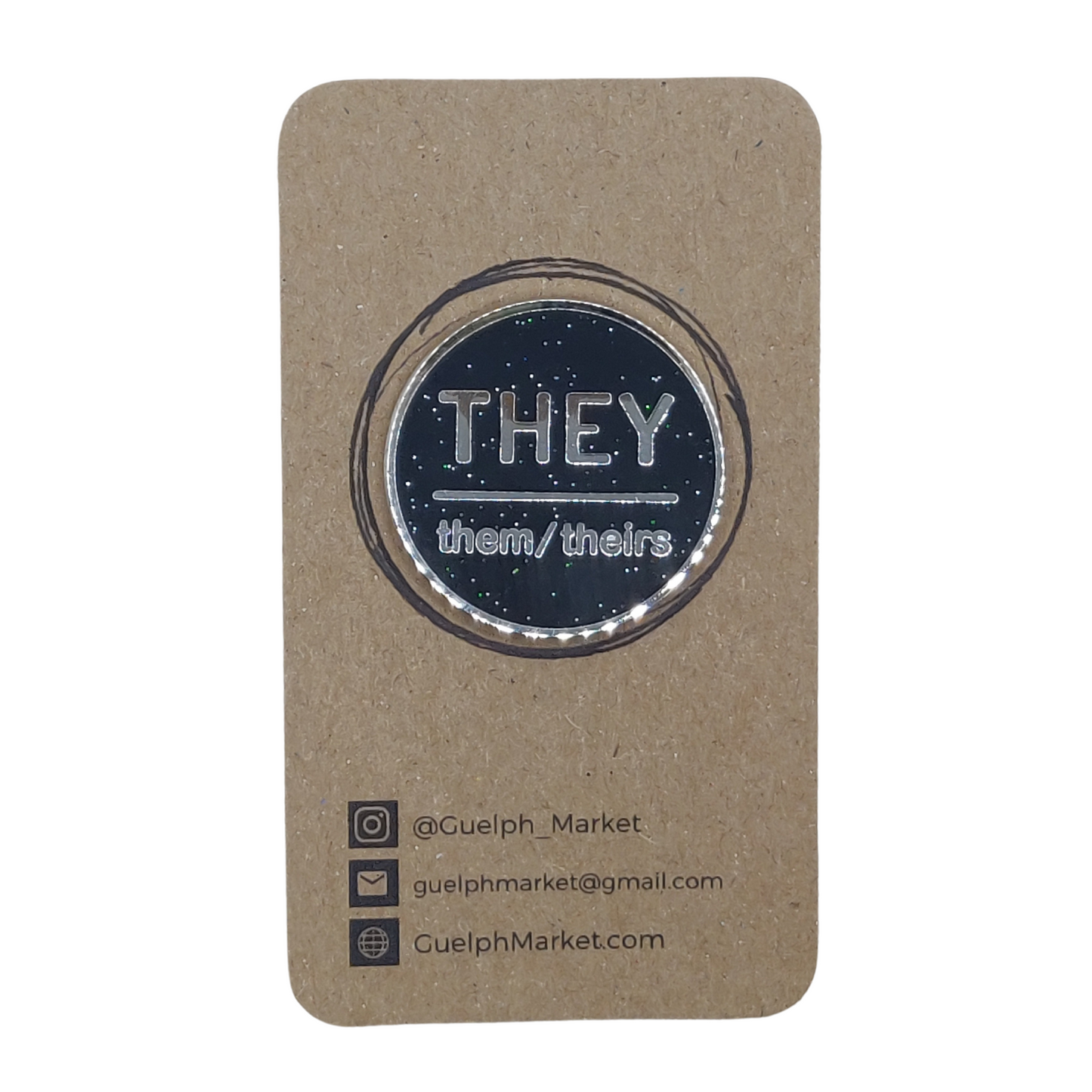 They Them Theirs Enamel Pronoun Pin