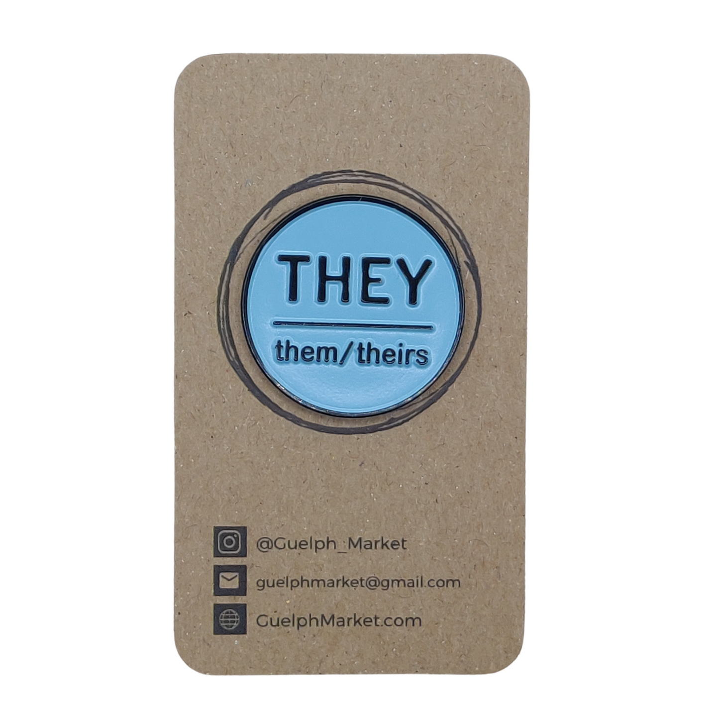 They Them Theirs Enamel Pronoun Pin