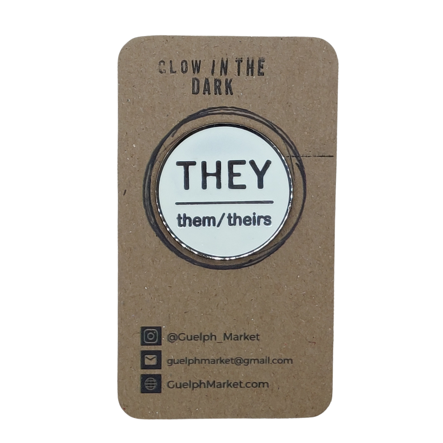 They Them Theirs Enamel Pronoun Pin