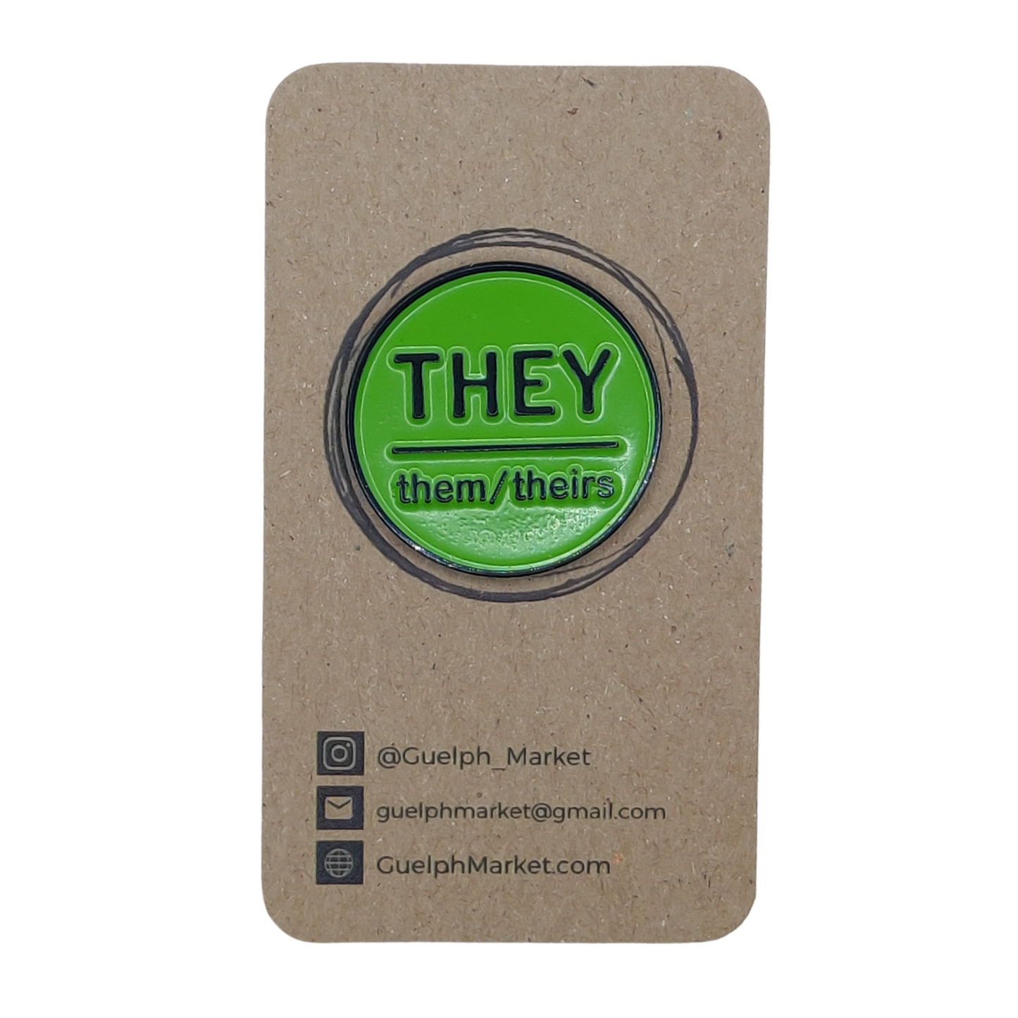 They Them Theirs Enamel Pronoun Pin