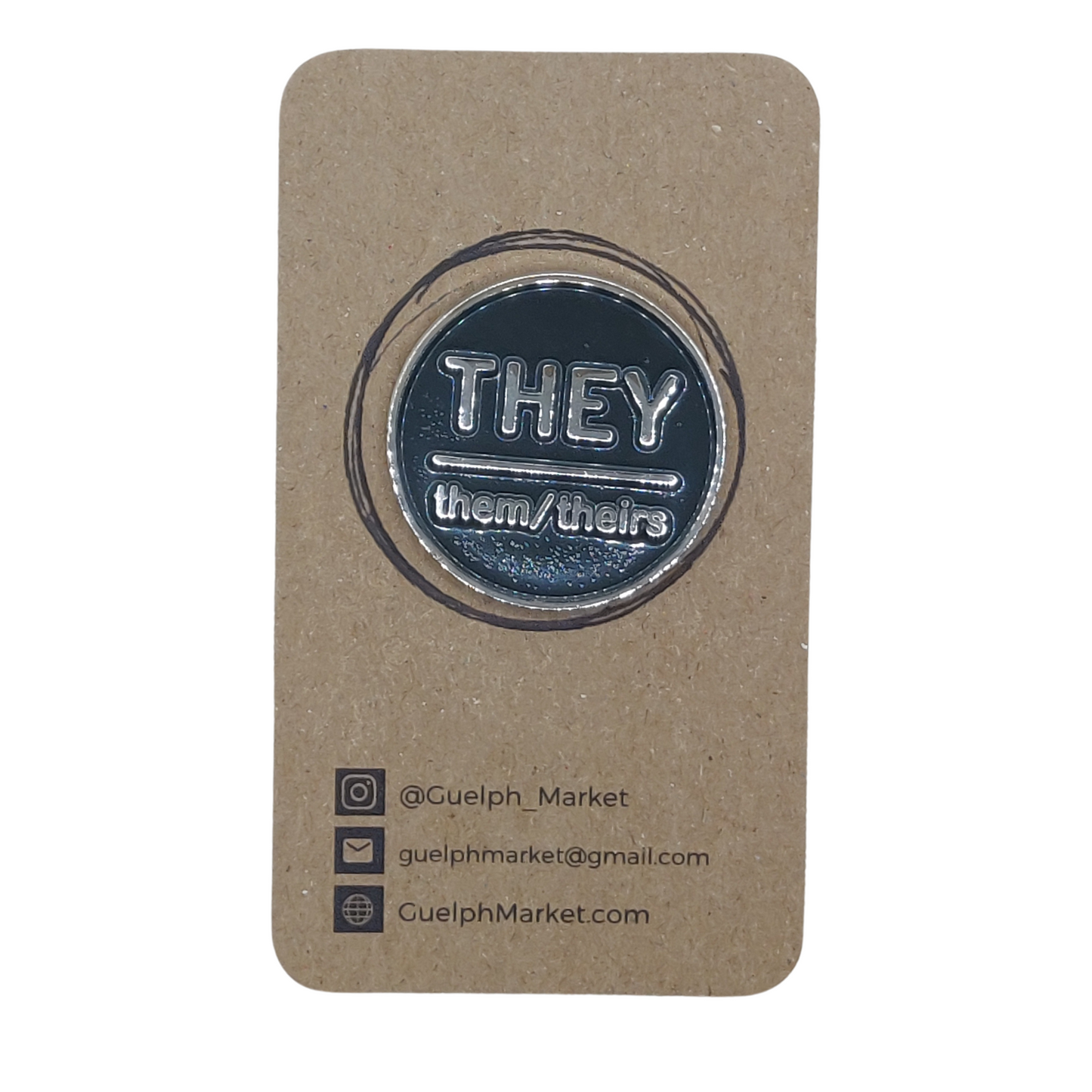 They Them Theirs Enamel Pronoun Pin