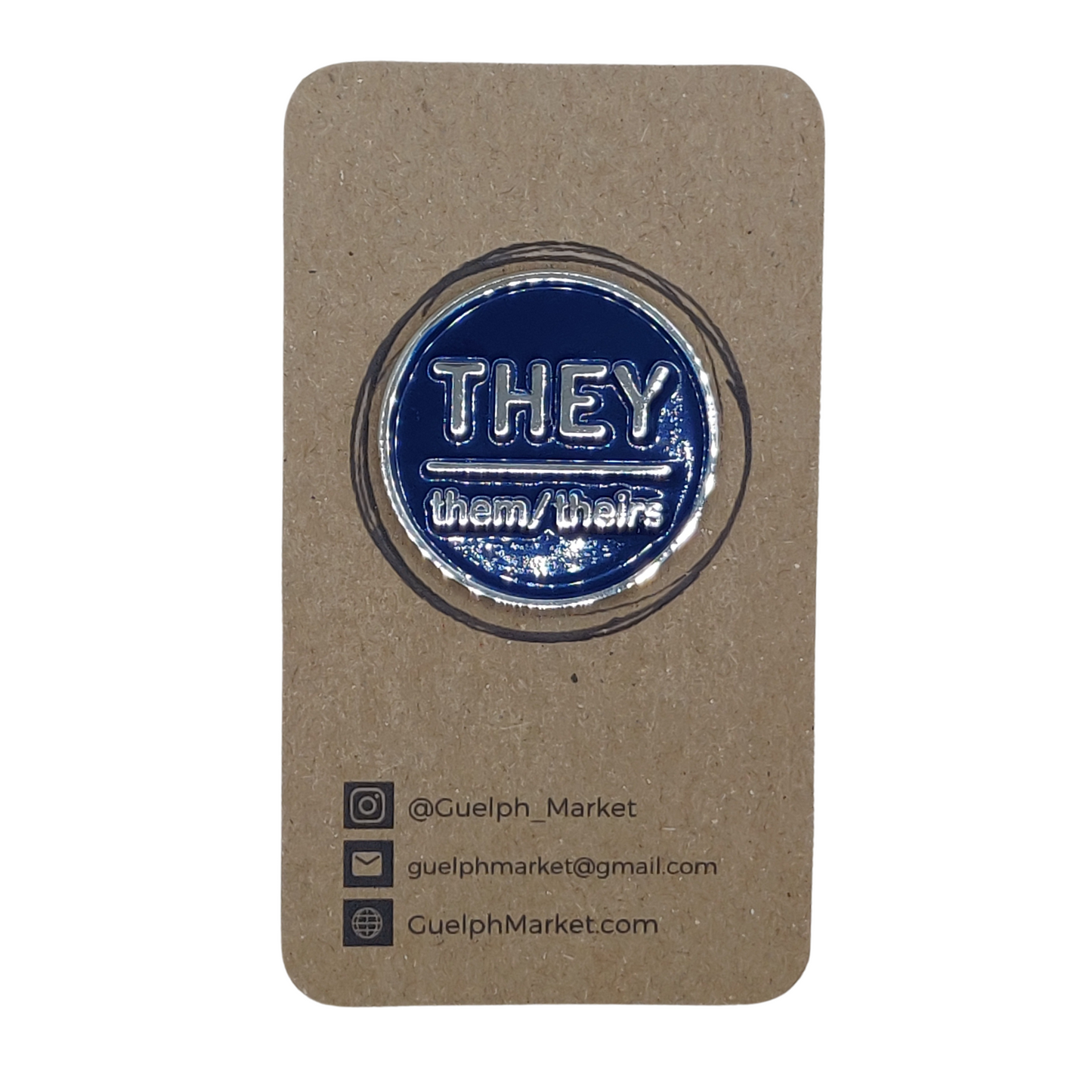 They Them Theirs Enamel Pronoun Pin