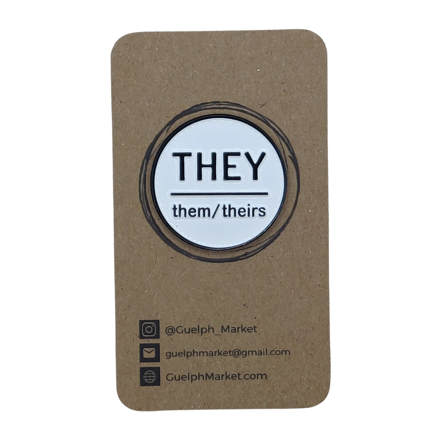 They Them Theirs Enamel Pronoun Pin