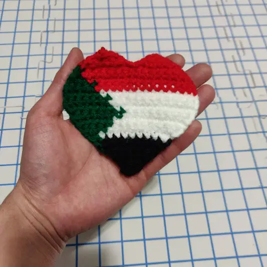 (FREE) Sudan Heart Patch Crochet Pattern