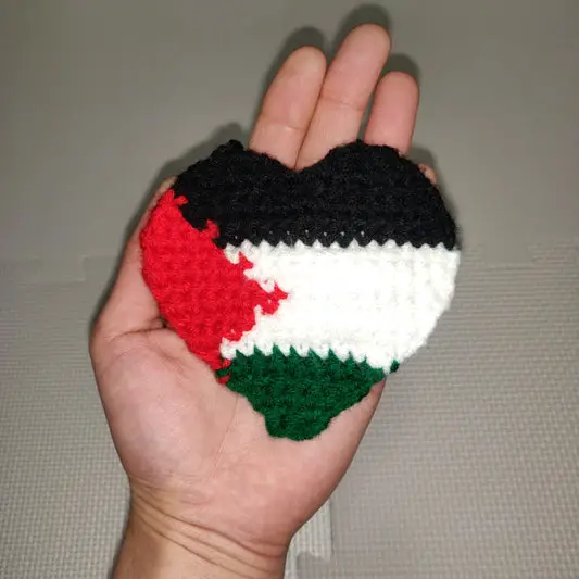 (FREE) Palestine Heart Patch Crochet Pattern