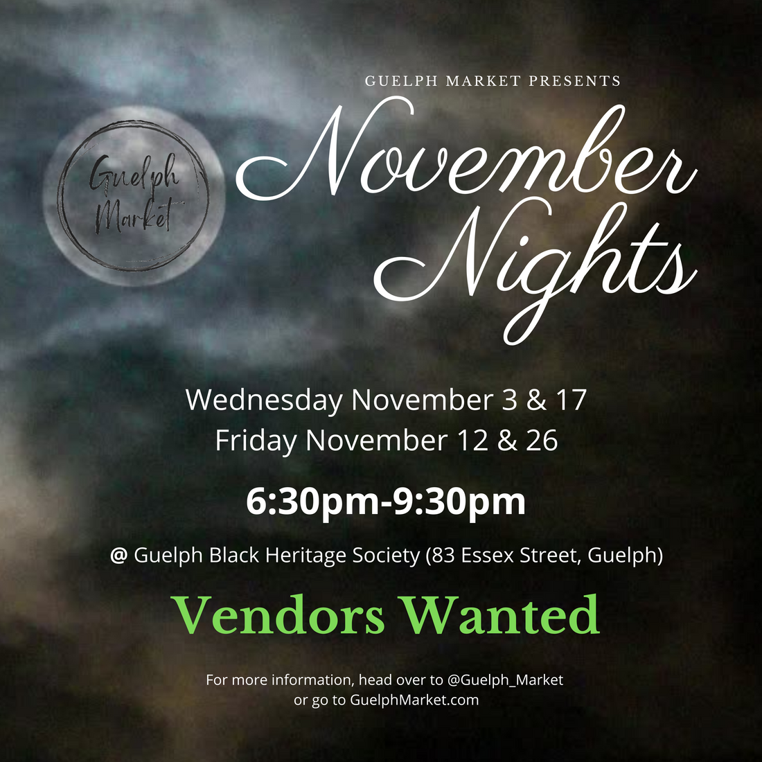 November Nights Market - Presented by Guelph Market