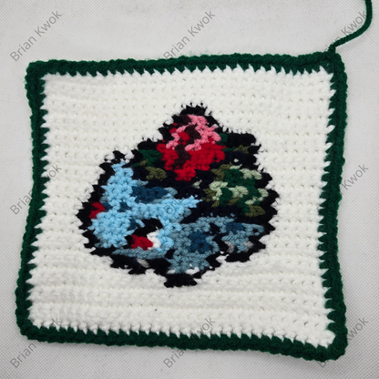 Pokemon Block Series: 0002 Ivysaur Integrated Tapestry Crochet Pattern [Digital Pattern]