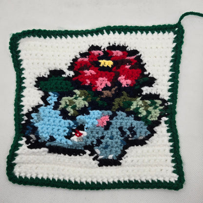 Pokemon Block Series: 0003 Venasaur Integrated Tapestry Crochet Pattern [Digital Pattern]