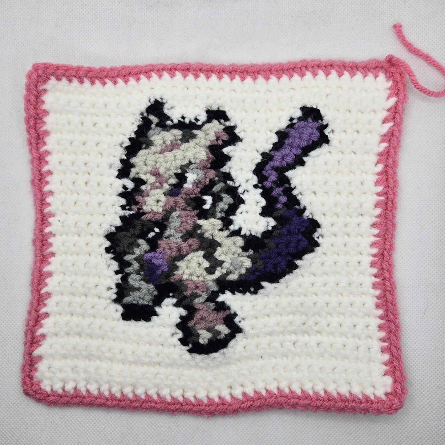 Pokemon Block Series: 0150 Mewtwo Integrated Tapestry Crochet Pattern [Digital Pattern]