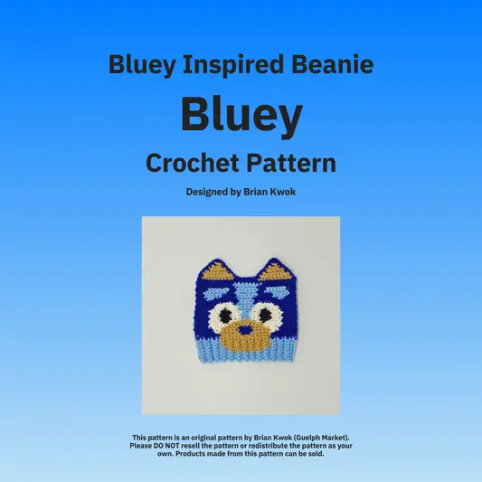 Bluey (from Bluey) Beanie Crochet Pattern [Digital Pattern]