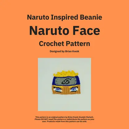 Naruto Beanie Crochet Pattern - Naruto Face [Digital Pattern]