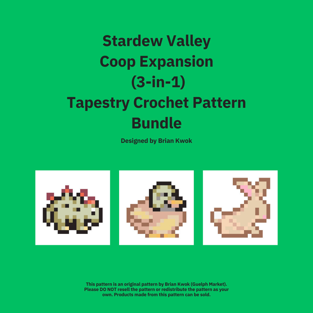 Stardew Valley Coop Expansion (3-in-1) Tapestry Crochet Pattern Bundle [Digital Pattern]