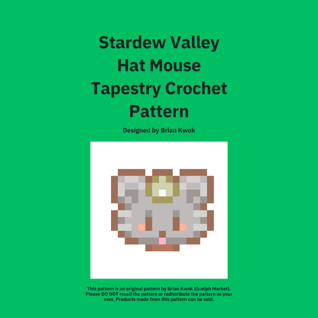 Stardew Valley Hat Mouse Tapestry Crochet Pattern [Digital Pattern]