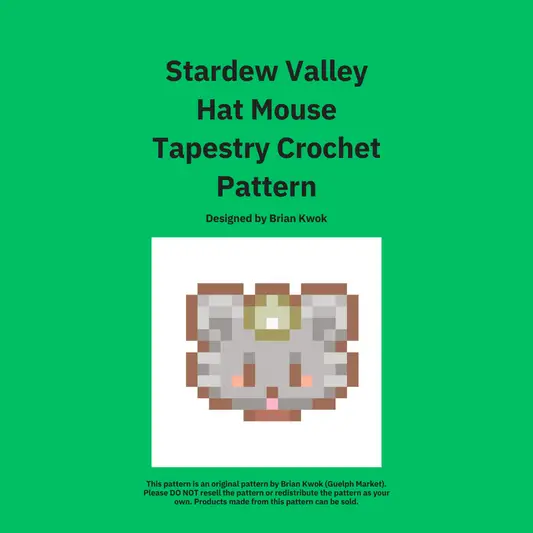Stardew Valley Hat Mouse Tapestry Crochet Pattern [Digital Pattern]