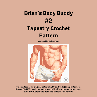 Brian's Body Buddy #2 Tapestry Crochet Pattern [Digital Pattern]