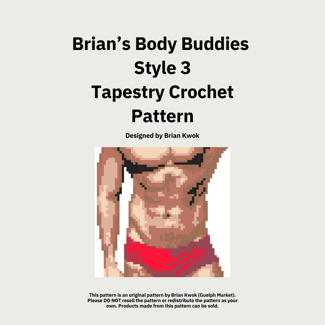 Brian's Body Buddies (Style 3) Tapestry Crochet Pattern [Digital Pattern]