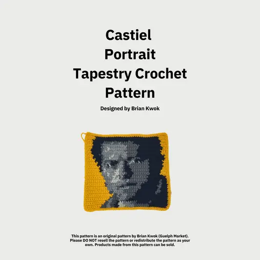 Supernatural Castiel Portrait Tapestry Crochet Pattern [Digital Pattern]