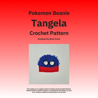 Pokemon Beanie Crochet Pattern - Tangela [Digital Pattern]