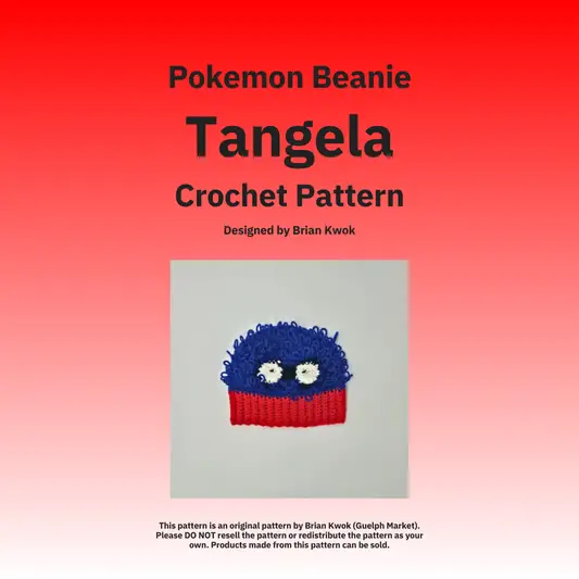 Pokemon Beanie Crochet Pattern - Tangela [Digital Pattern]