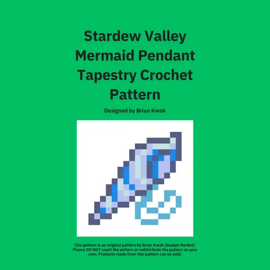 Stardew Valley Mermaid Pendant Tapestry Crochet Pattern [Digital Pattern]