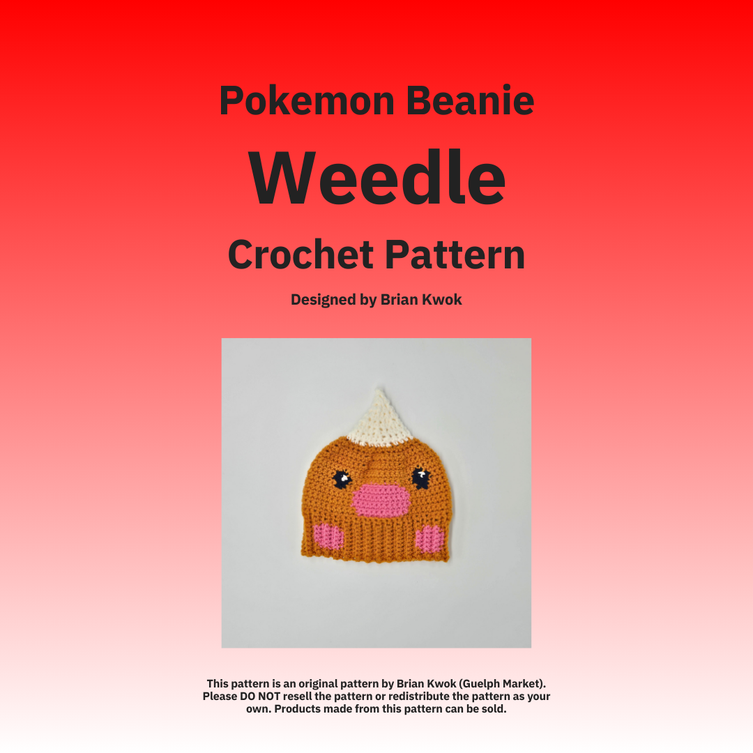 Pokemon Beanie Crochet Pattern - Weedle [Digital Pattern]