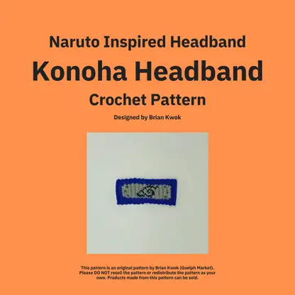 Naruto Headband Crochet Pattern - Konoha Headband [Digital Pattern]