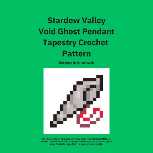 Stardew Valley Void Ghost Pendant Tapestry Crochet Pattern [Digital Pattern]