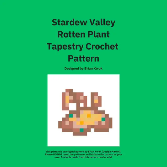 Stardew Valley Rotten Plant Tapestry Crochet Pattern [Digital Pattern]