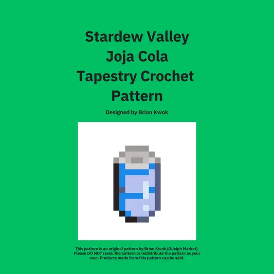 Stardew Valley Joja Cola Tapestry Crochet Pattern [Digital Pattern]