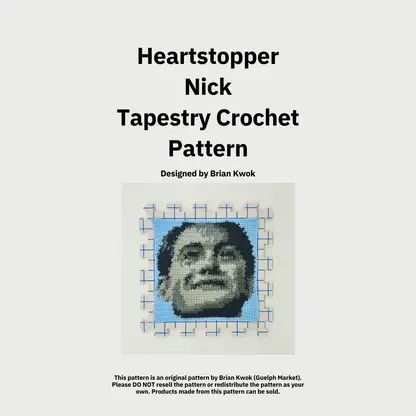 Heartstopper Nick Portrait Tapestry Crochet Pattern [Digital Pattern]