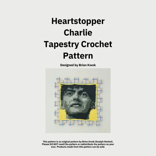 Heartstopper Charlie Portrait Tapestry Crochet Pattern [Digital Pattern]