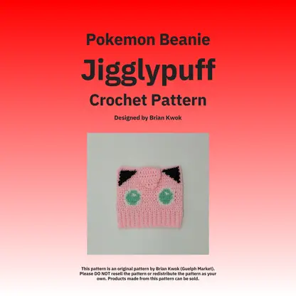 Pokemon Beanie Crochet Pattern - Jigglypuff [Digital Pattern]