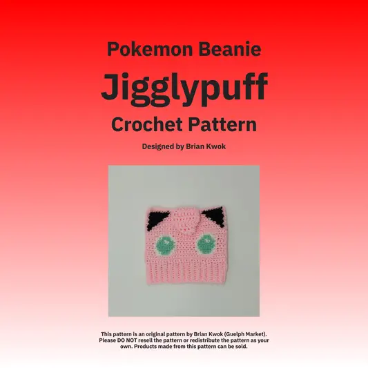 Pokemon Beanie Crochet Pattern - Jigglypuff [Digital Pattern]