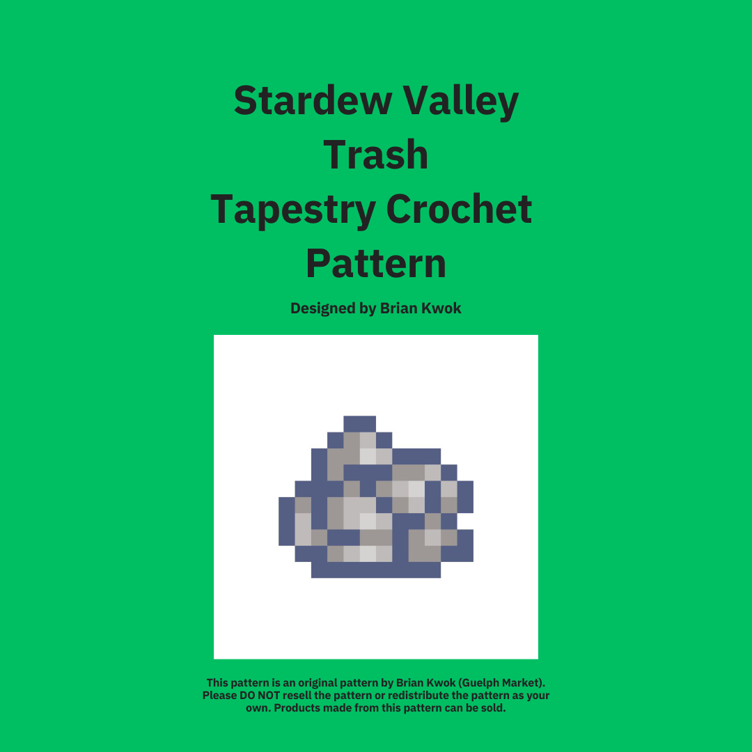 Stardew Valley Trash Tapestry Crochet Pattern [Digital Pattern]