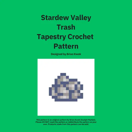 Stardew Valley Trash Tapestry Crochet Pattern [Digital Pattern]