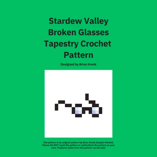 Stardew Valley Broken Glasses Tapestry Crochet Pattern [Digital Pattern]