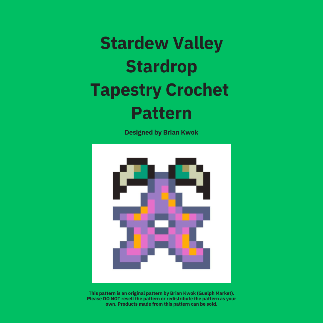 Stardew Valley Stardrop Tapestry Crochet Pattern [Digital Pattern]