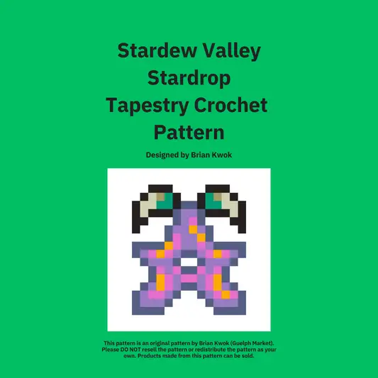 Stardew Valley Stardrop Tapestry Crochet Pattern [Digital Pattern]