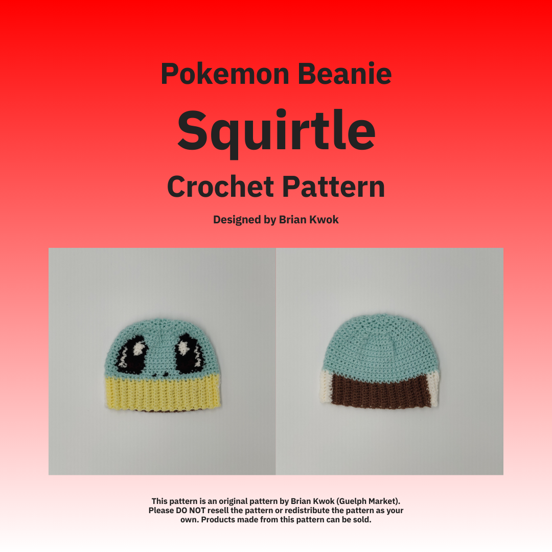 Pokemon Beanie Crochet Pattern - Squirtle [Digital Pattern]