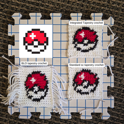 Pokemon Block Series: 0001 Bulbasaur Integrated Tapestry Crochet Pattern [Digital Pattern]