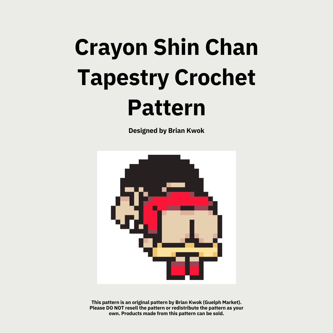 Crayon Shin Chan Tapestry Crochet Pattern [Digital Pattern]