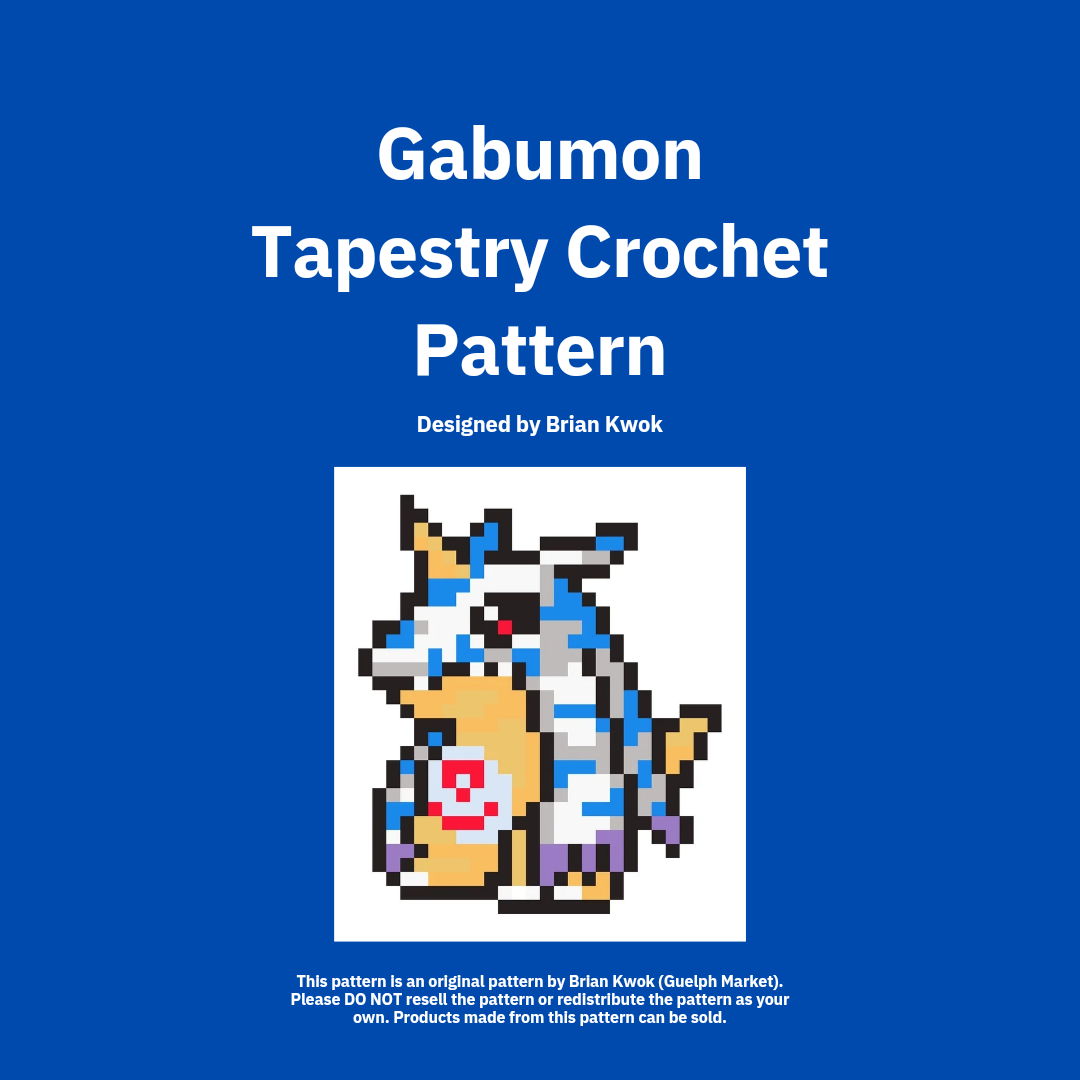 Gabumon Tapestry Crochet Pattern [Digital Pattern]
