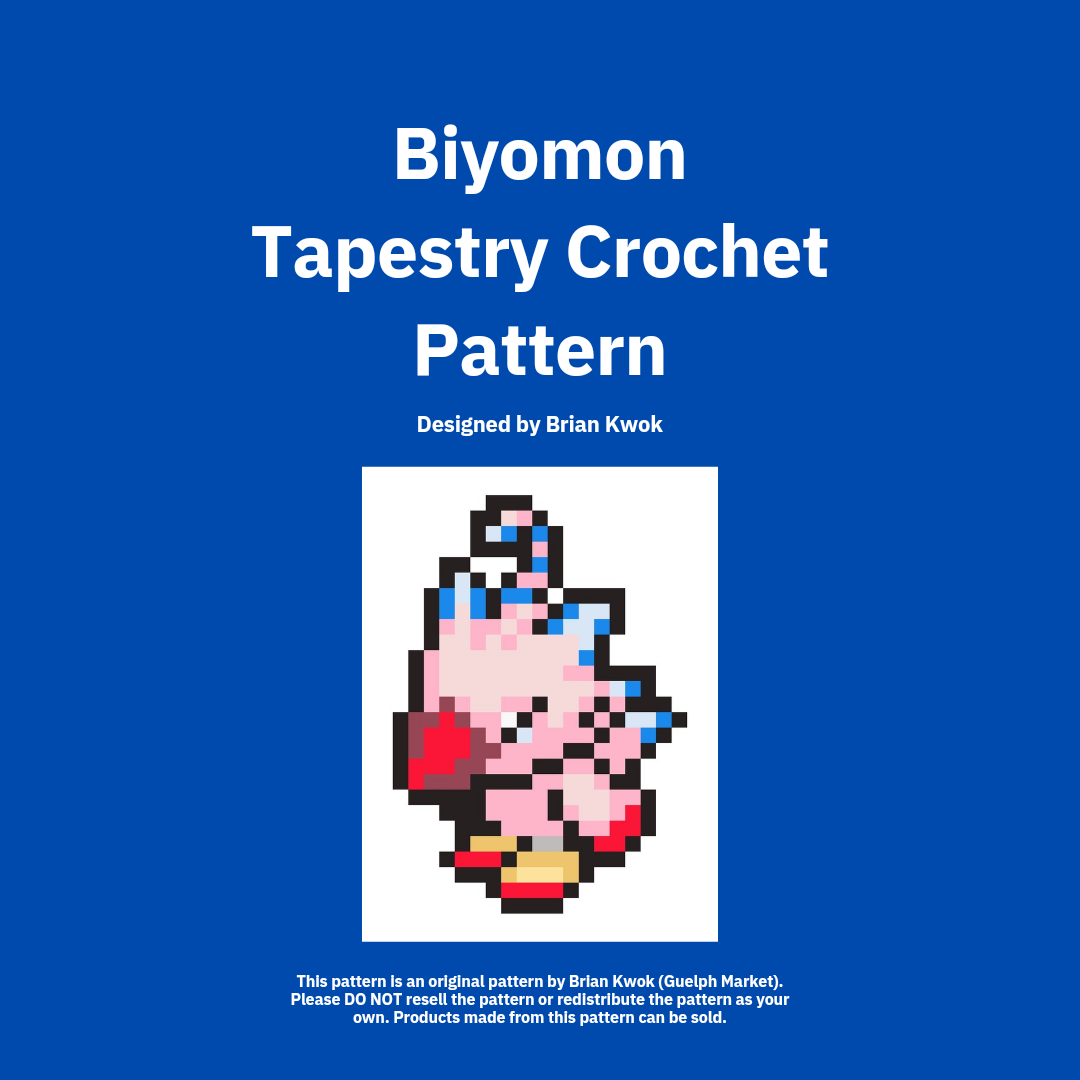 Biyomon Tapestry Crochet Pattern [Digital Pattern]