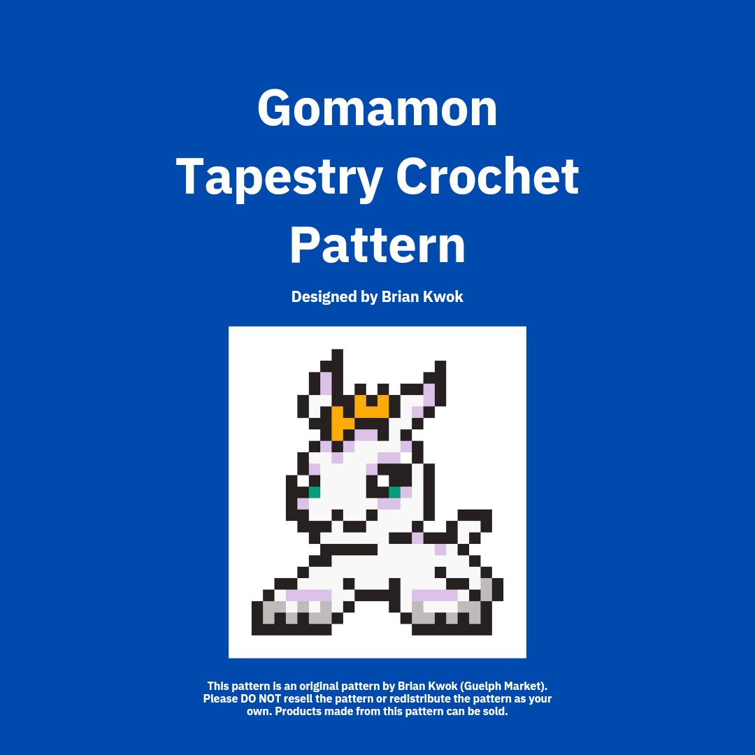Gomamon Tapestry Crochet Pattern [Digital Pattern]