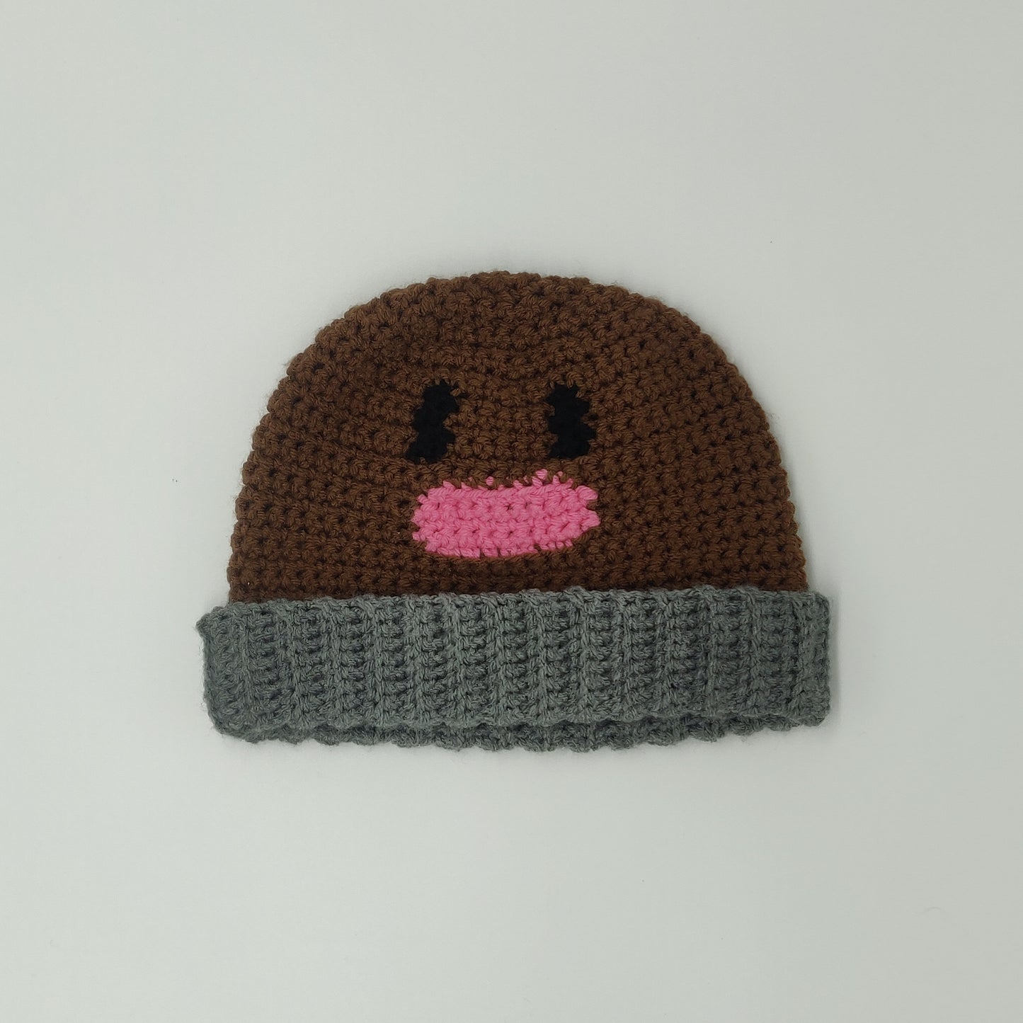 Diglett Crochet Beanie Hat [Handmade]