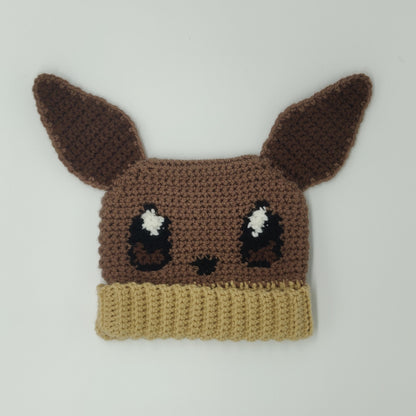 Eevee Crochet Beanie Hat [Handmade]