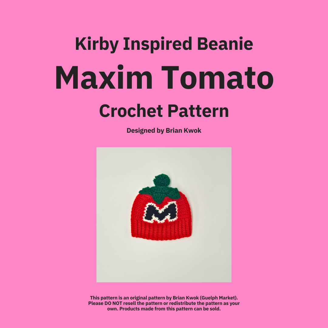 Kirby Beanie Crochet Pattern - Maxim Tomato [Digital Pattern]