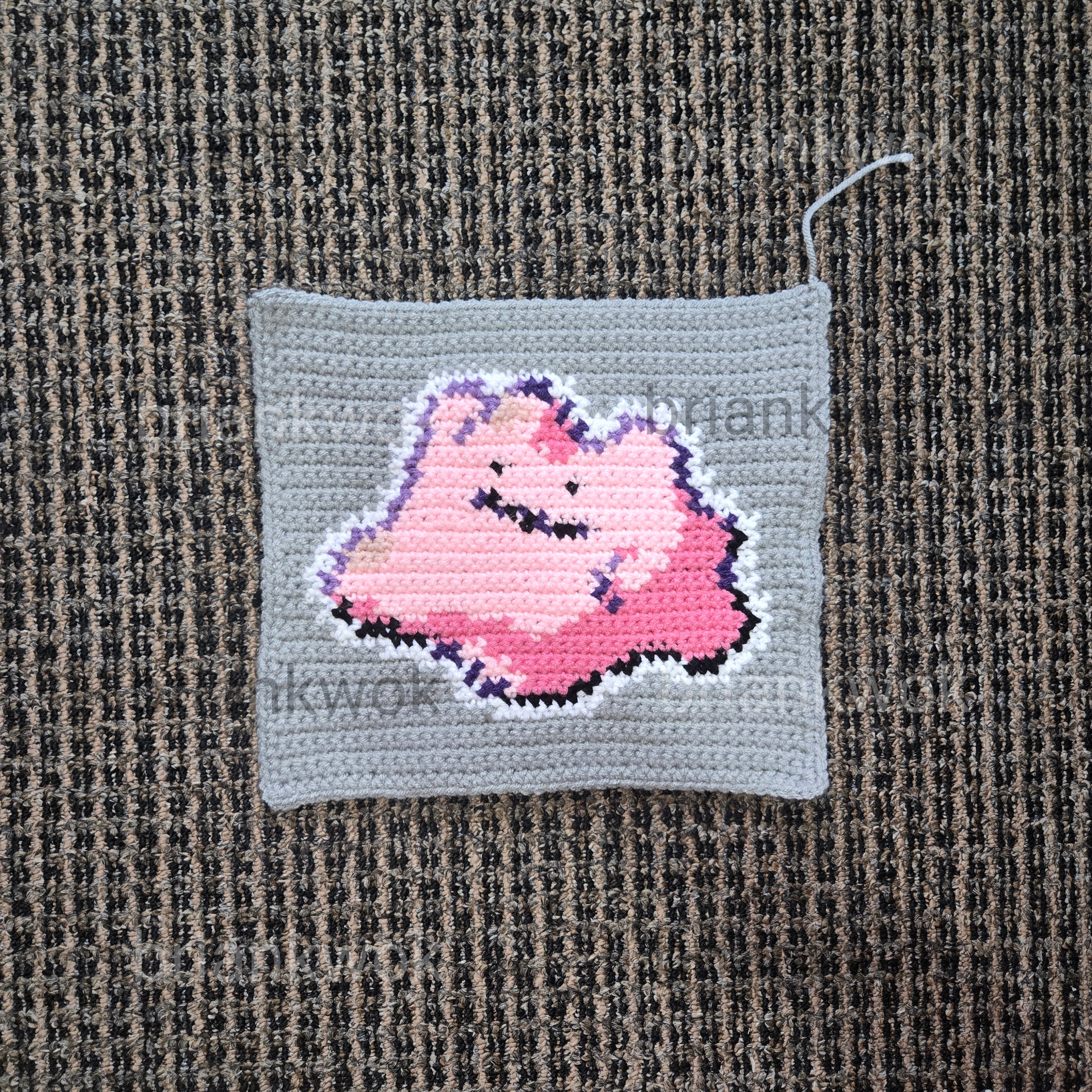 0132 Ditto Pokemon Portrait Tapestry Crochet Pattern [Digital
