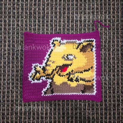 0096-0097 Drowzee & Hypno Pokemon Portrait Tapestry Crochet Pattern [Digital Pattern]